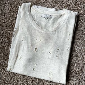 Iro distressed linen t shirt